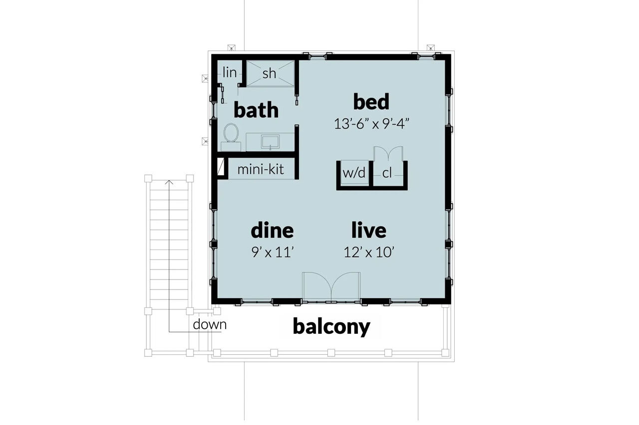 Secondary Image - Craftsman House Plan - Quarterdeck 89148 - 2nd Floor Plan