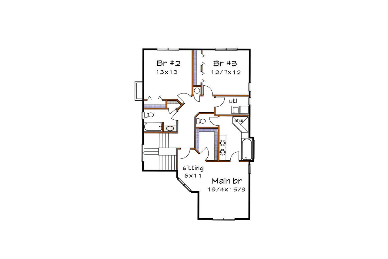 Secondary Image - Victorian House Plan - 89205 - 2nd Floor Plan