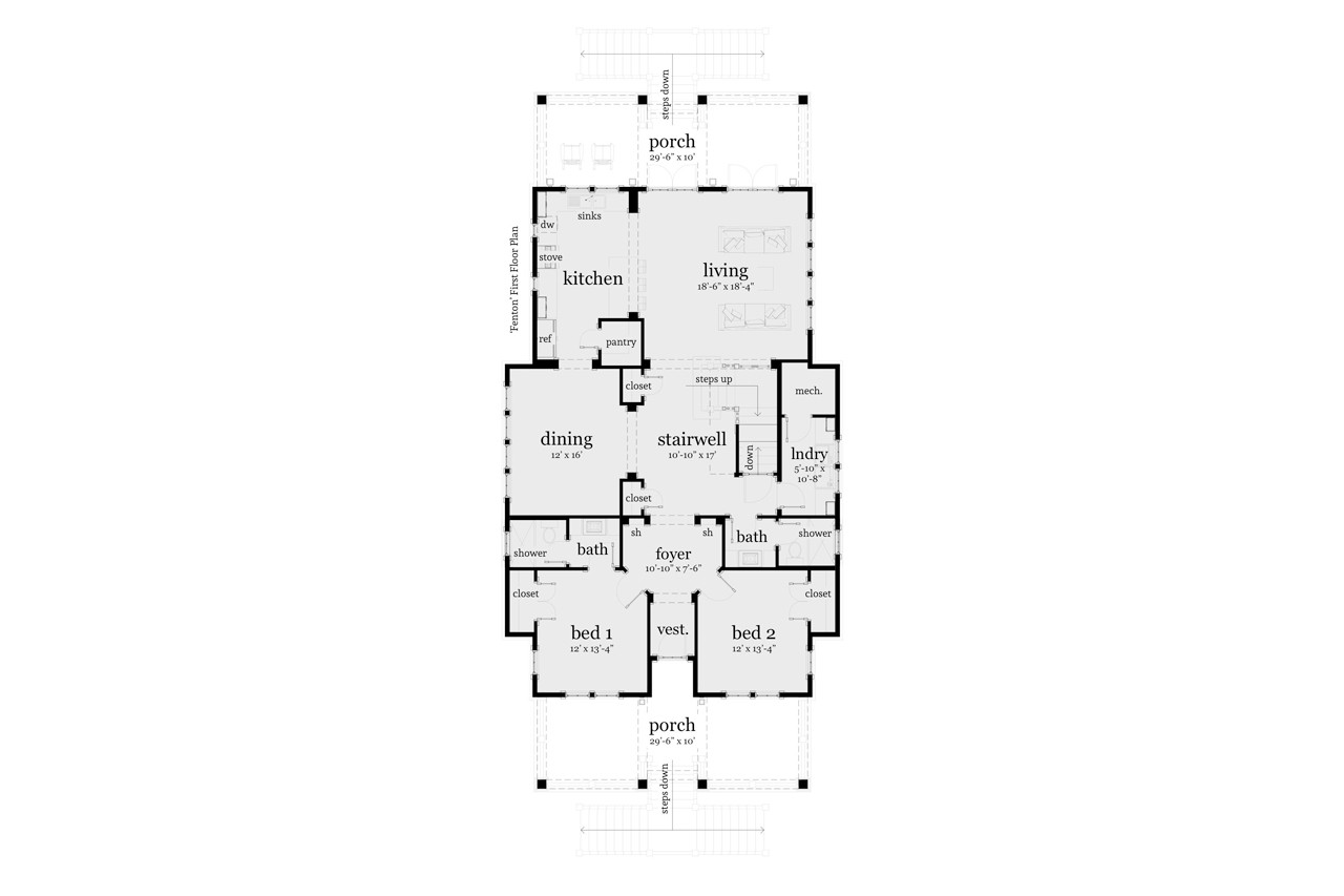 Cape Cod House Plan - Fenton 89217 - 1st Floor Plan