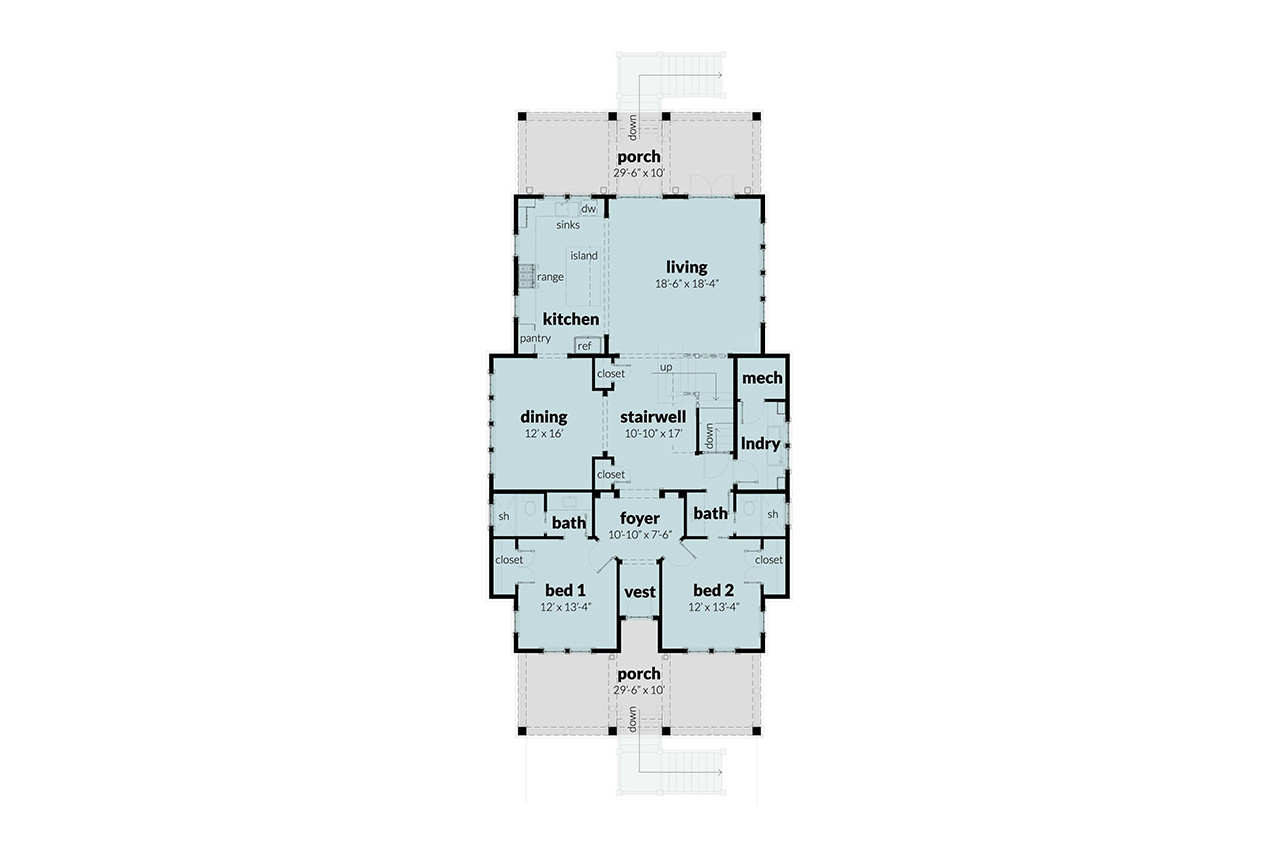 Cape Cod House Plan - Fenton 89217 - 1st Floor Plan