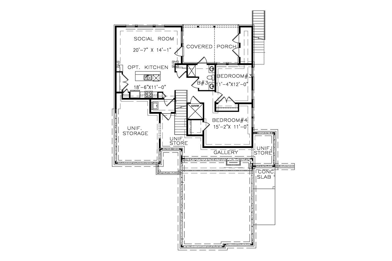 Secondary Image - Modern House Plan - Lake Shore 89220 - 2nd Floor Plan