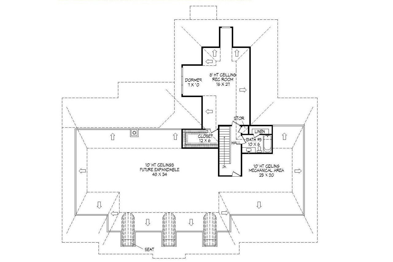 Secondary Image - Colonial House Plan - 89464 - 2nd Floor Plan