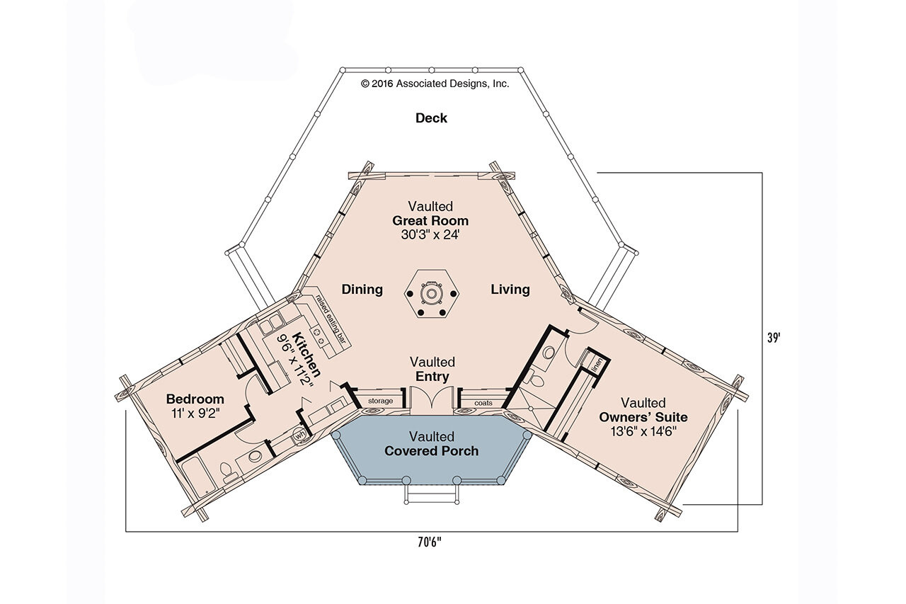 Lodge Style House Plan - Ridgeline 89692 - 1st Floor Plan