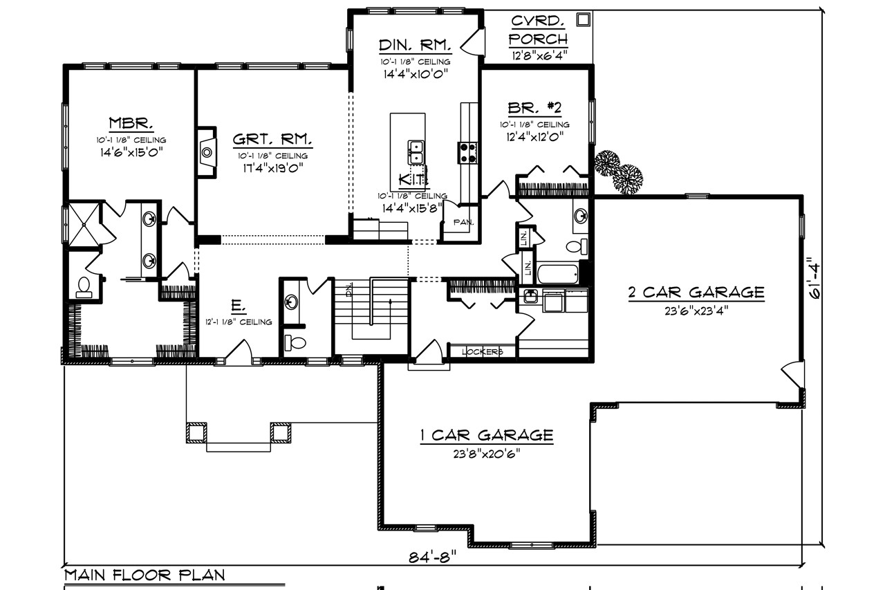 Craftsman House Plan - 90263 - 1st Floor Plan