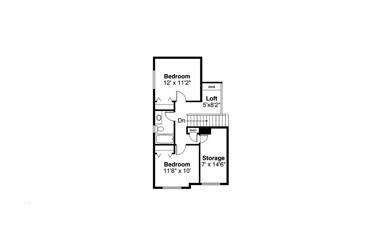 Secondary Image - Contemporary House Plan - Blanchard 90330 - 2nd Floor Plan
