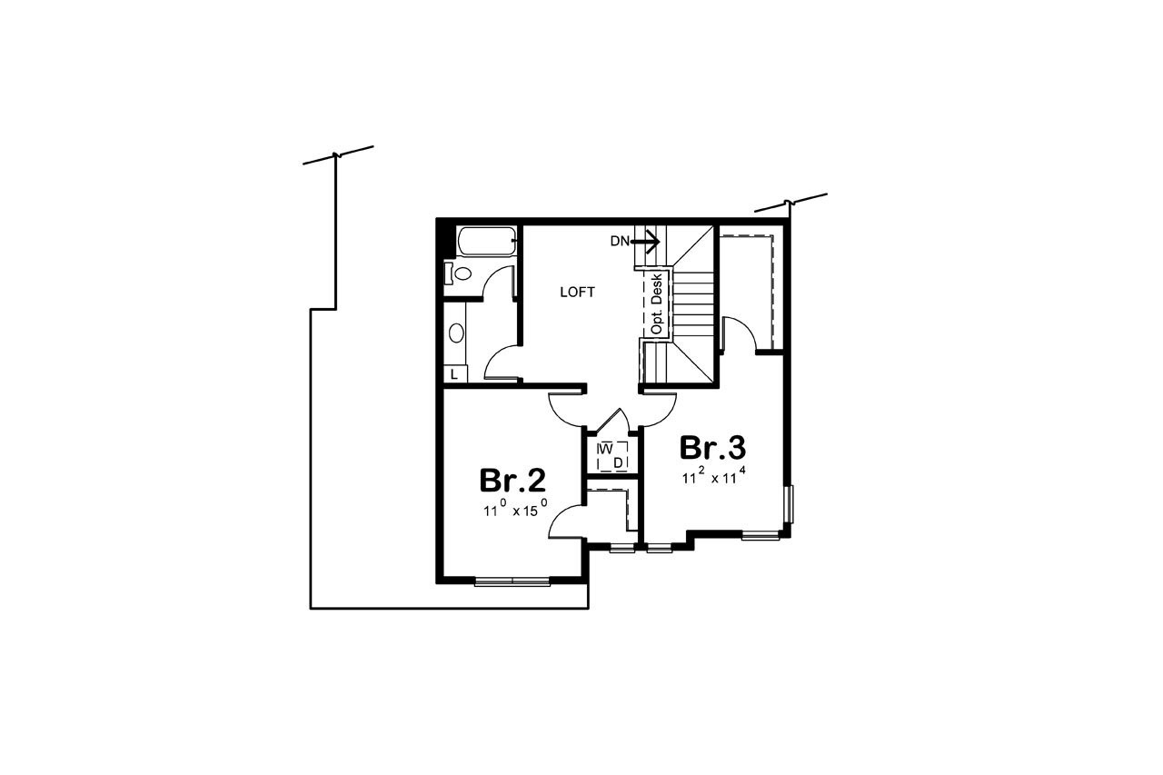 Secondary Image - Craftsman House Plan - Harmon Haven 90627 - 2nd Floor Plan