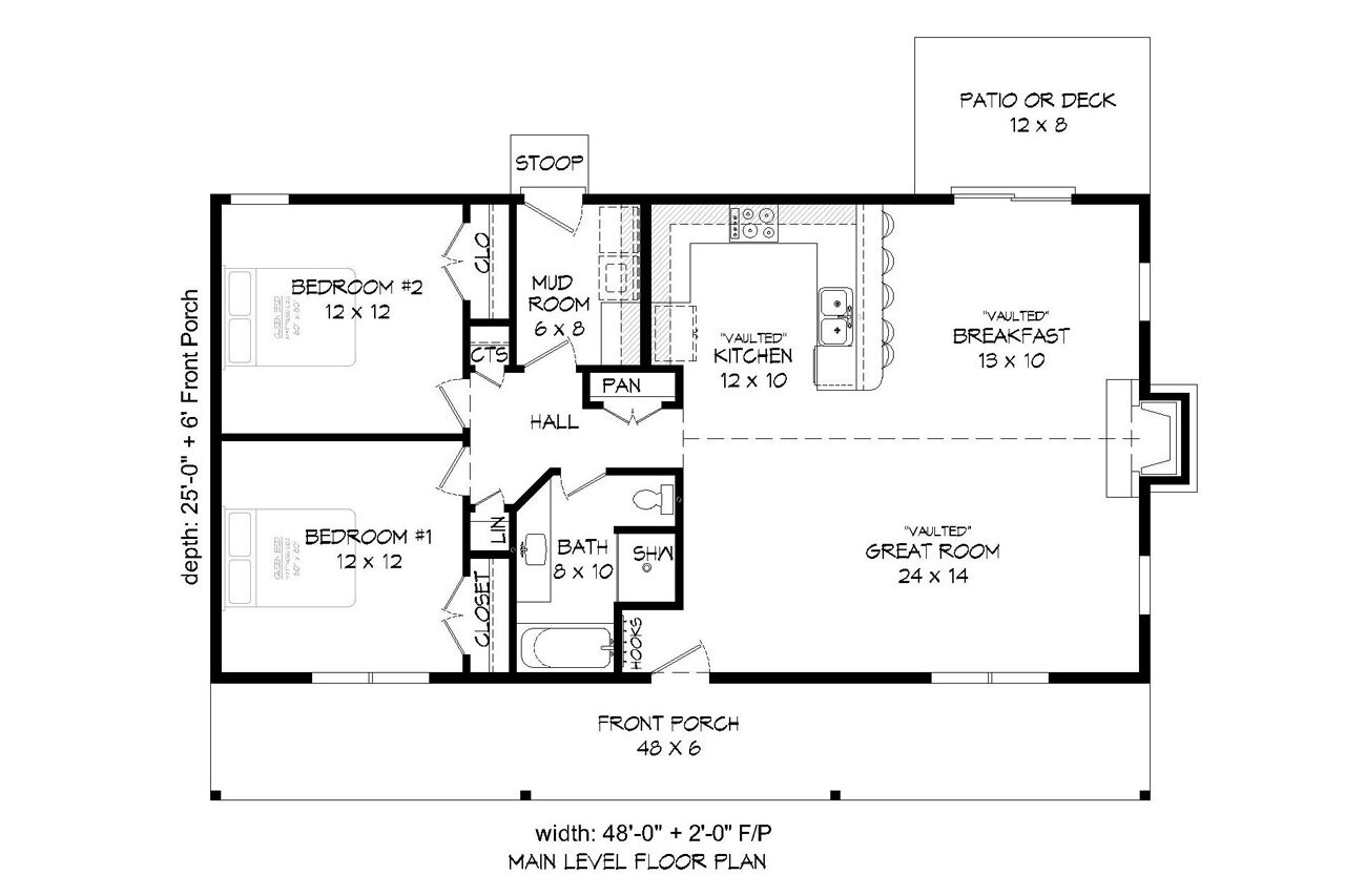 Country House Plan - 90877 - 1st Floor Plan