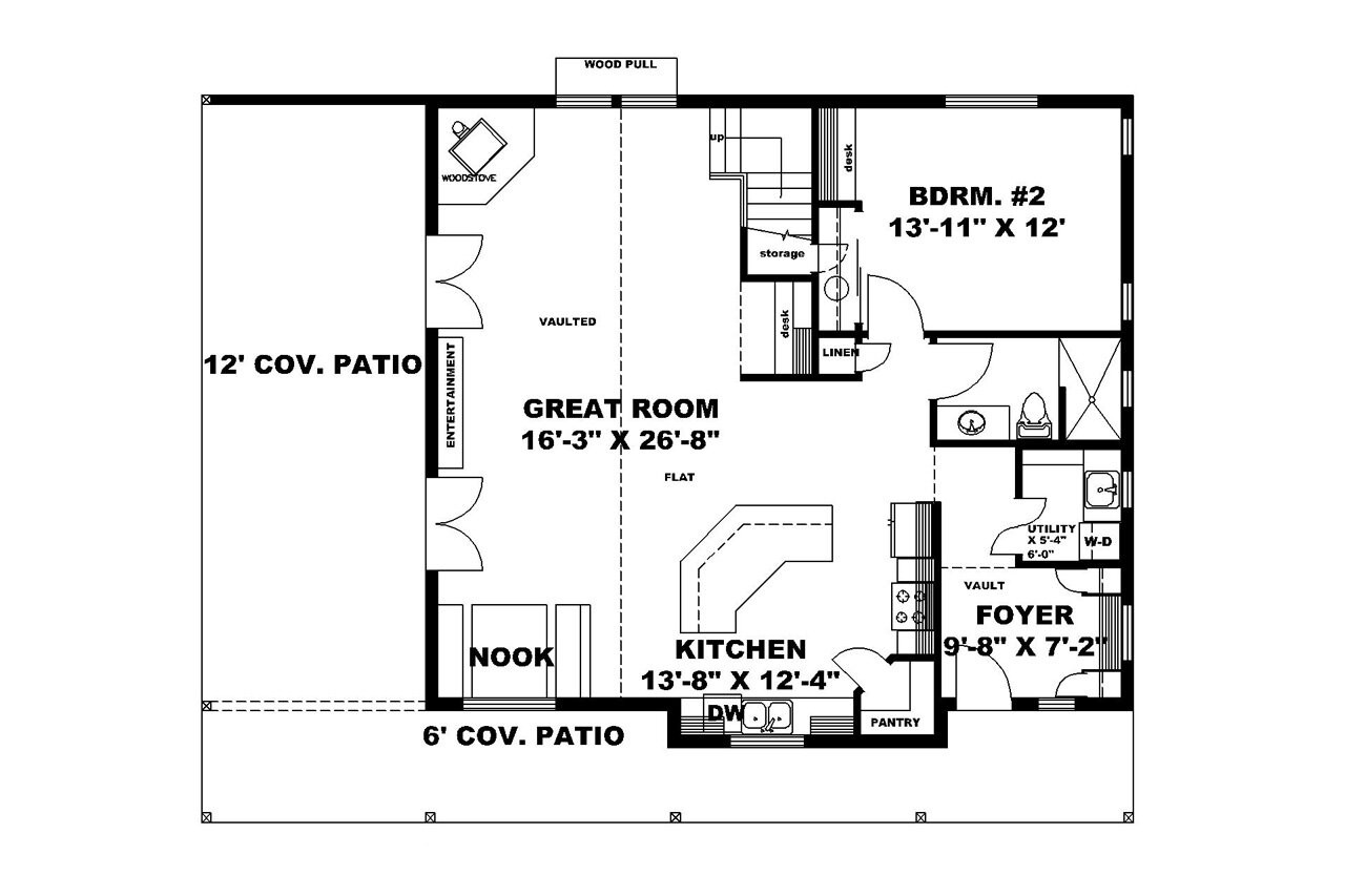 Cottage House Plan - 90902 - 1st Floor Plan