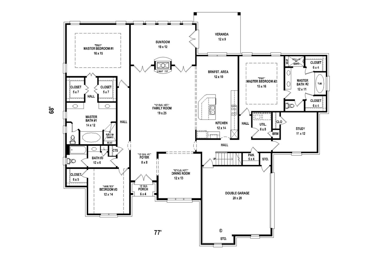 Classic House Plan - 91258 - 1st Floor Plan