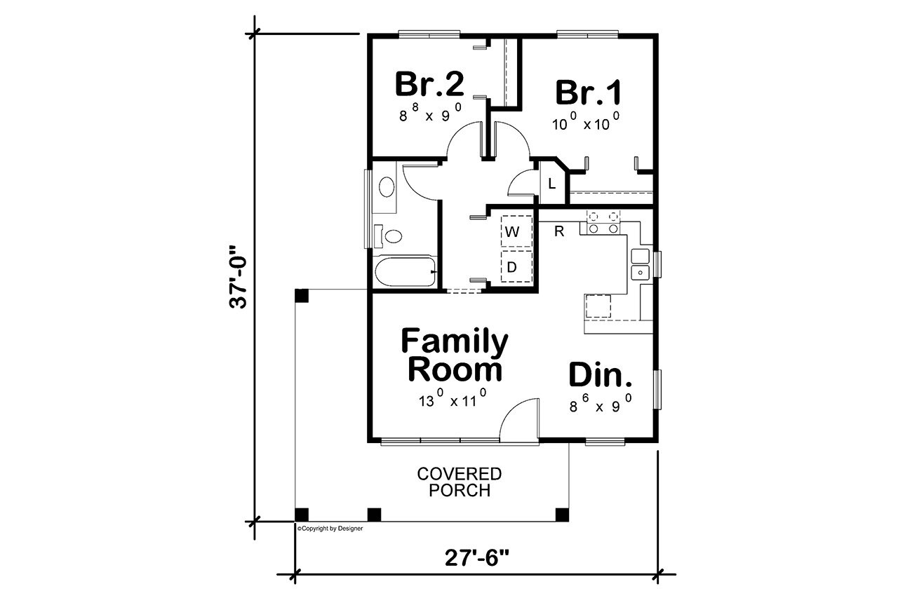 Modern House Plan - Mylitta Adobe 91430 - 1st Floor Plan