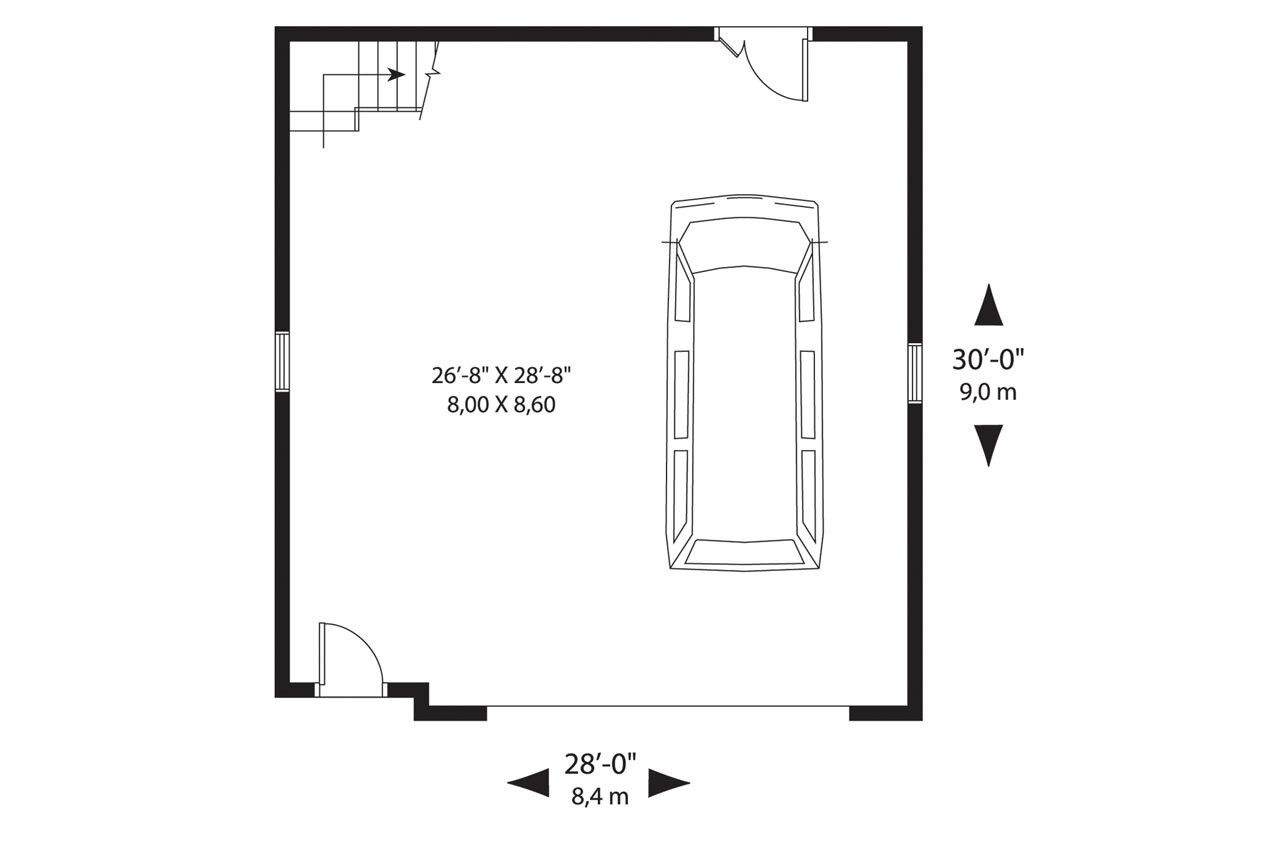 Traditional House Plan - Townside 3 91646 - 1st Floor Plan