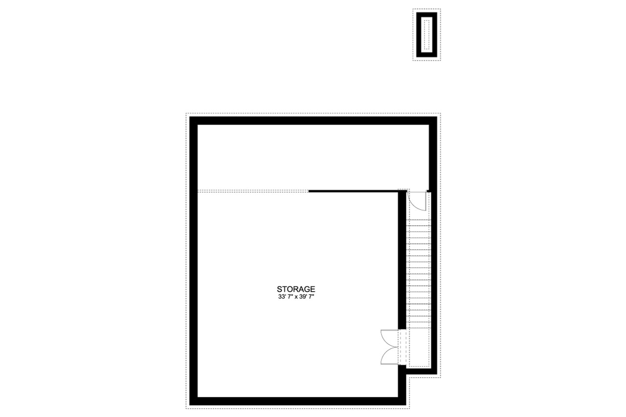 Bungalow House Plan - Cummings 91555 - Basement Floor Plan