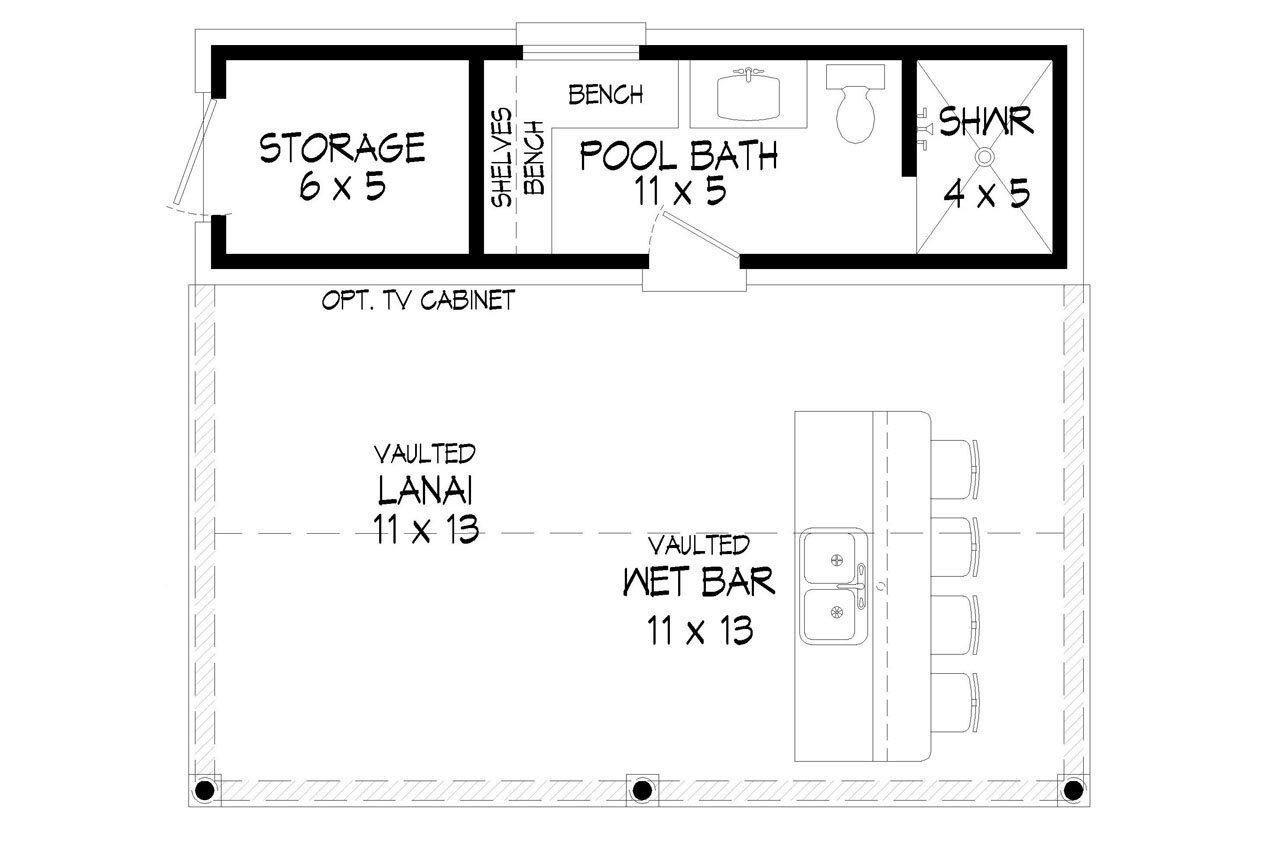 Traditional House Plan - 91781 - 1st Floor Plan