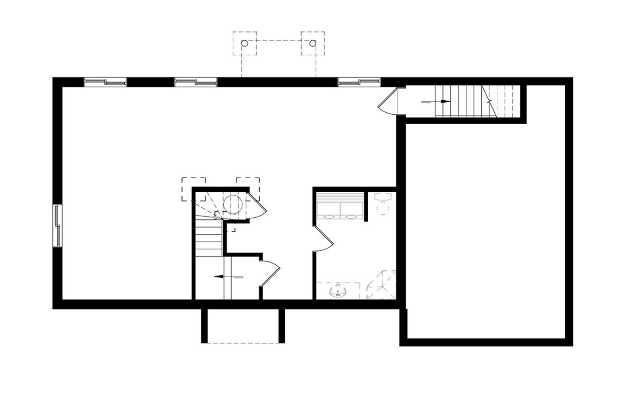 Secondary Image - Country House Plan - Miranda 4 92151 - Basement Floor Plan