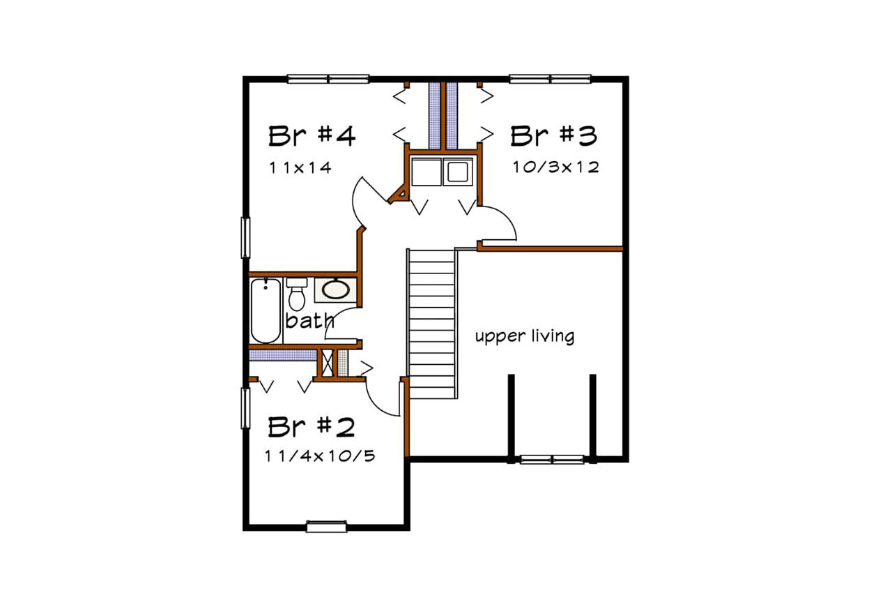 Country House Plan - 92233 - 2nd Floor Plan