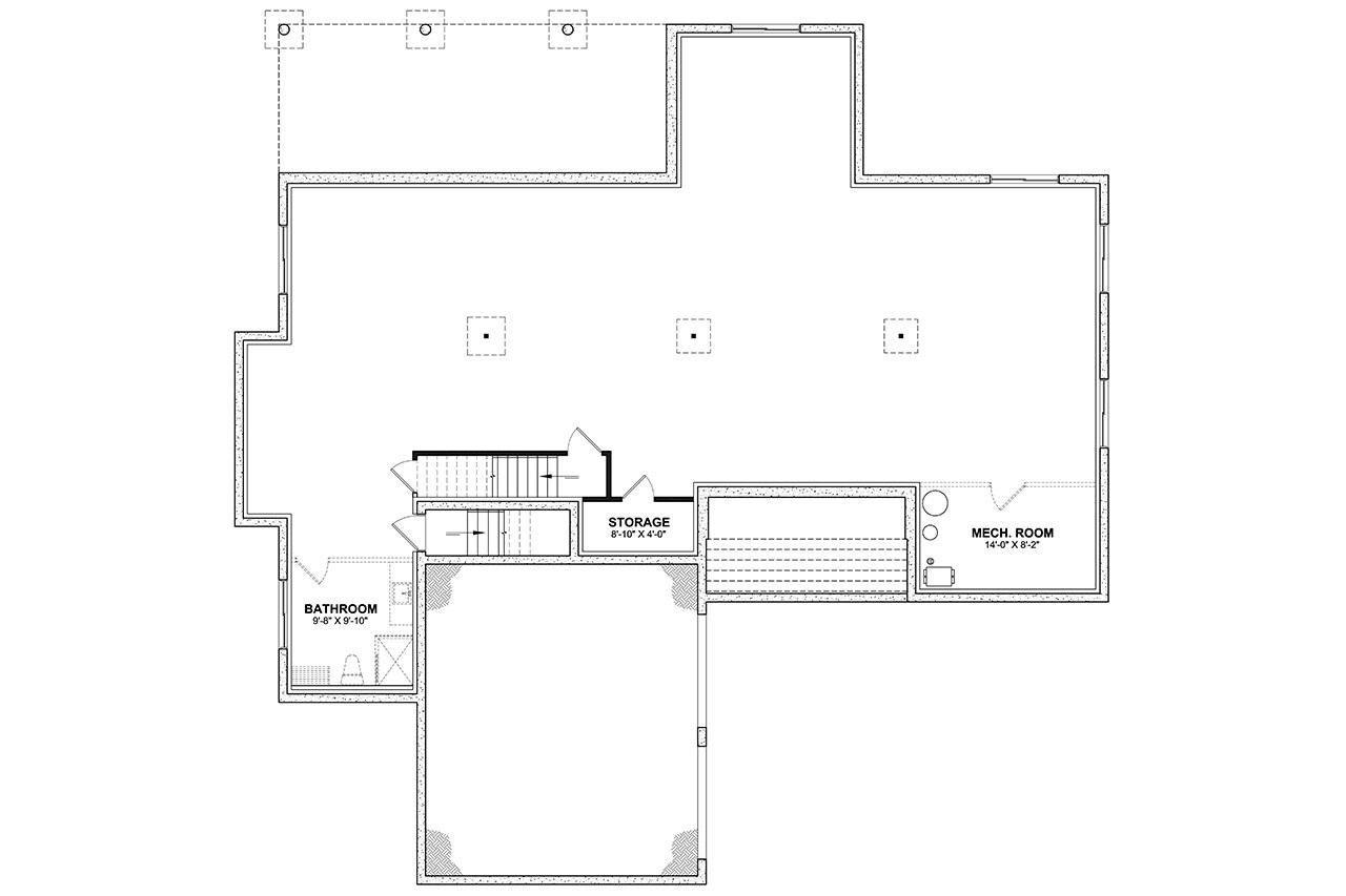 Farmhouse House Plan - Country Side 2 92220 - Basement Floor Plan