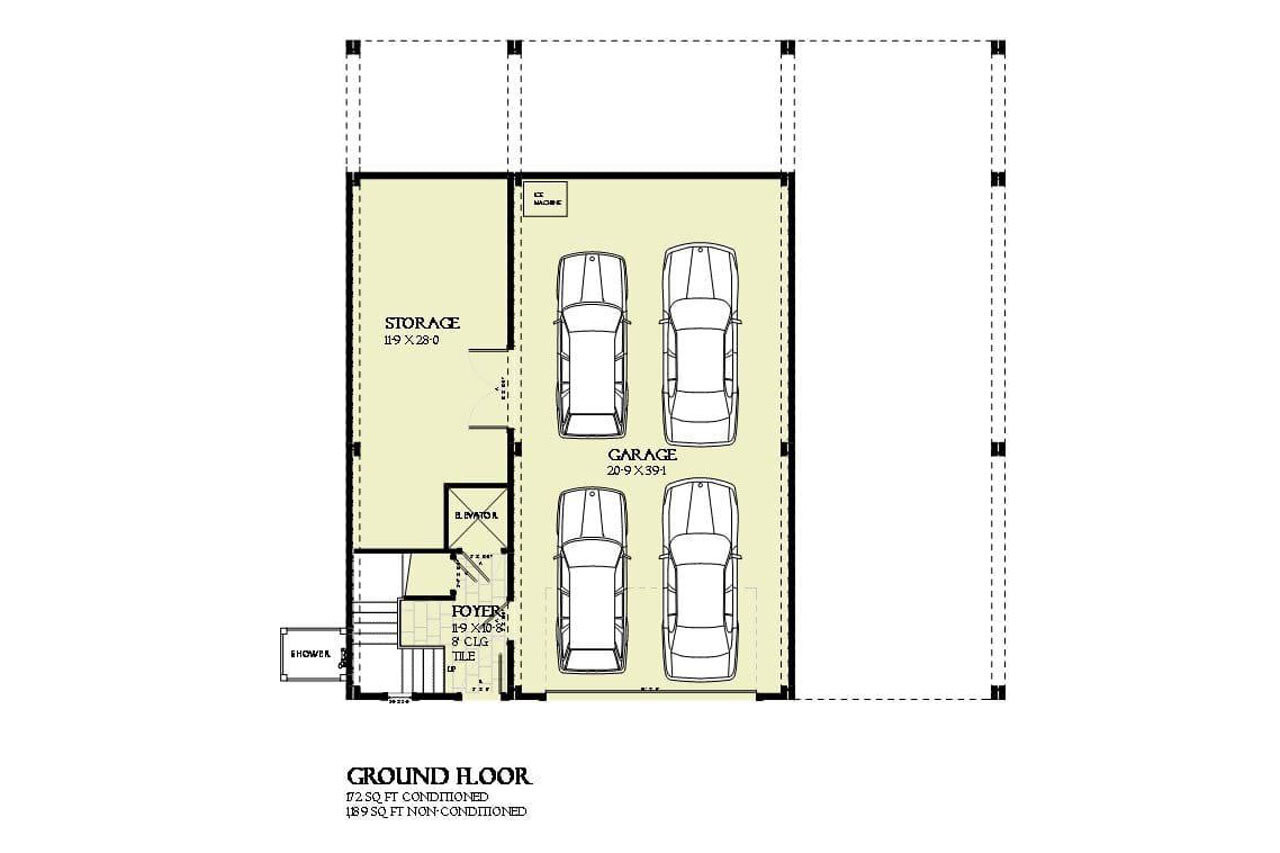 Cape Cod House Plan - Cypress 92636 - Basement Floor Plan