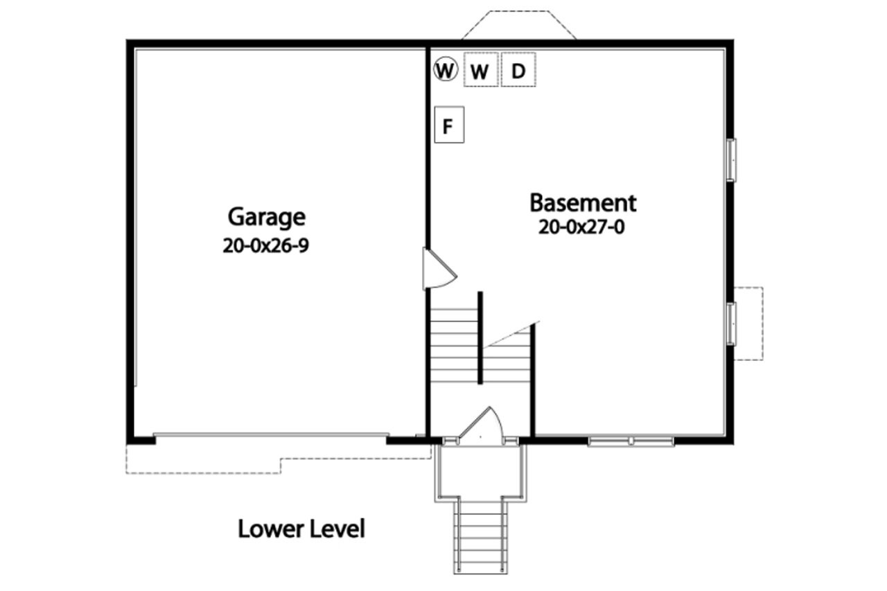 Secondary Image - Traditional House Plan - 92756 - Basement Floor Plan
