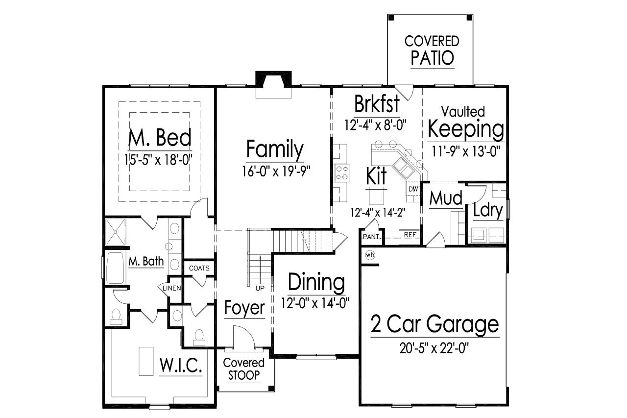 Traditional House Plan - 92742 - 1st Floor Plan