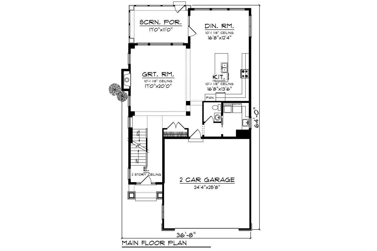 Traditional House Plan - 92817 - 1st Floor Plan