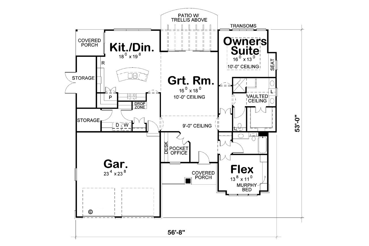 Craftsman House Plan - Neeson 93000 - 1st Floor Plan