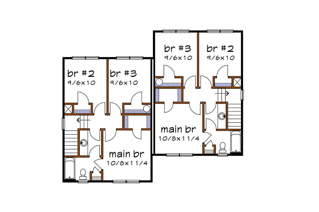 Secondary Image - Country House Plan - 93006 - 2nd Floor Plan