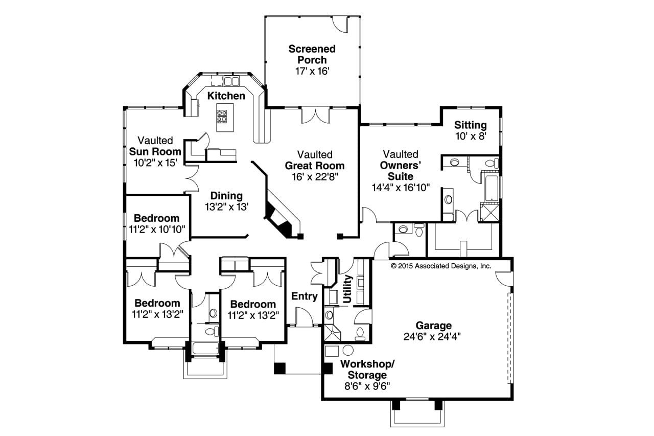 Classic House Plan - Stirling 93194 - 1st Floor Plan