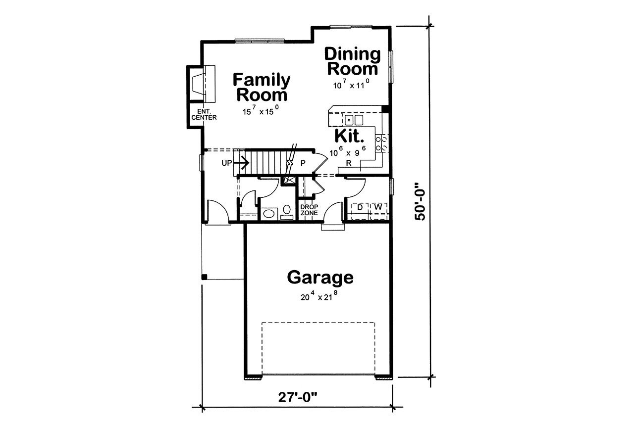 European House Plan - Chenoweth 93472 - 1st Floor Plan