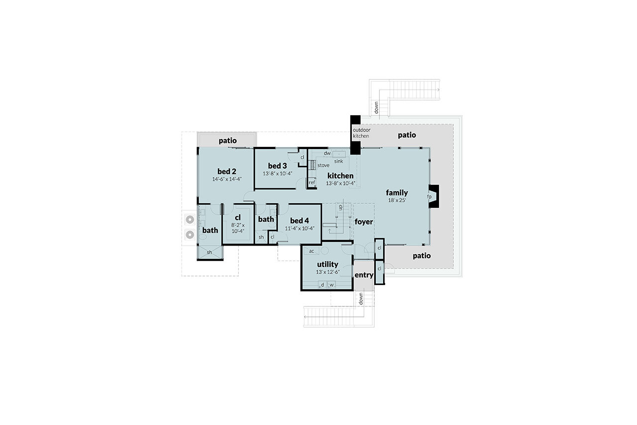 Modern House Plan - Niagara 93481 - 1st Floor Plan