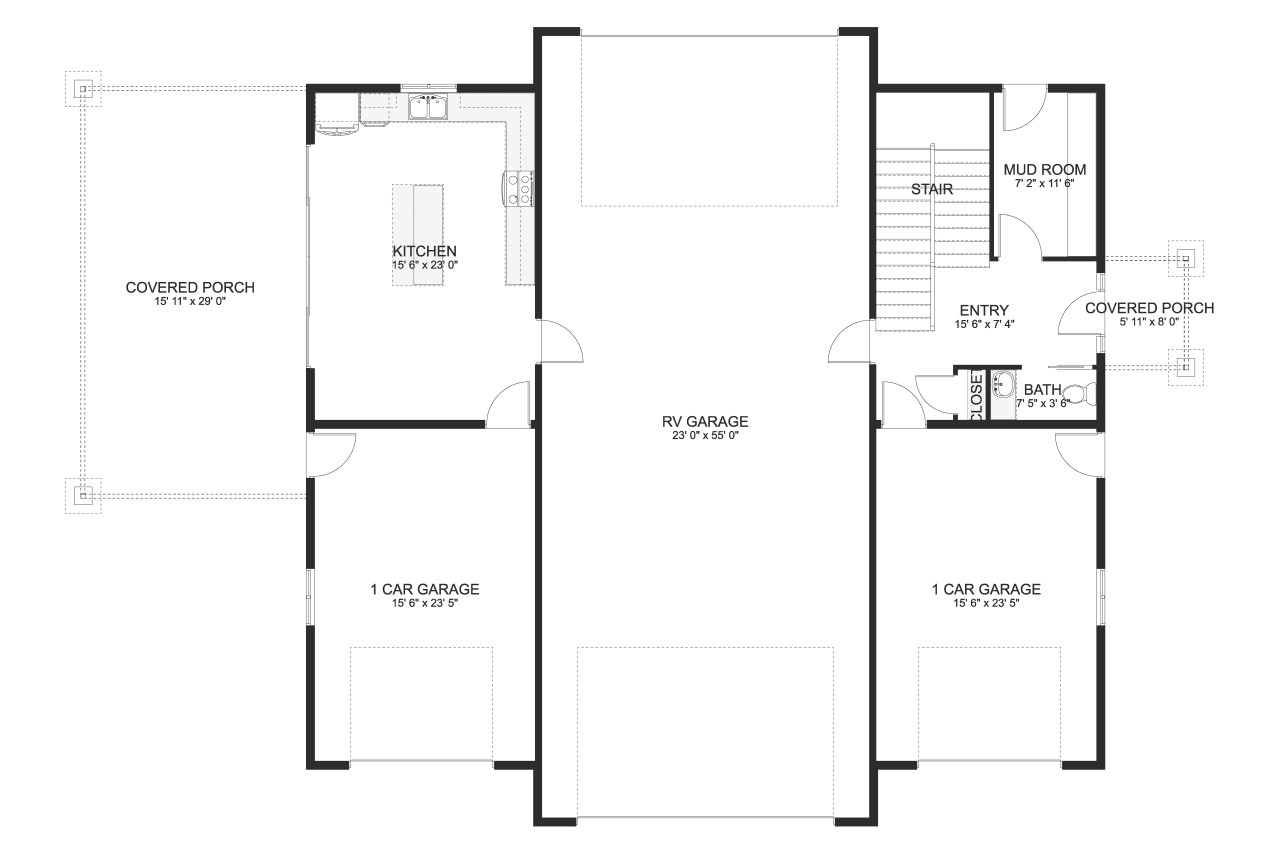 Farmhouse House Plan - Farmer 93679 - 1st Floor Plan