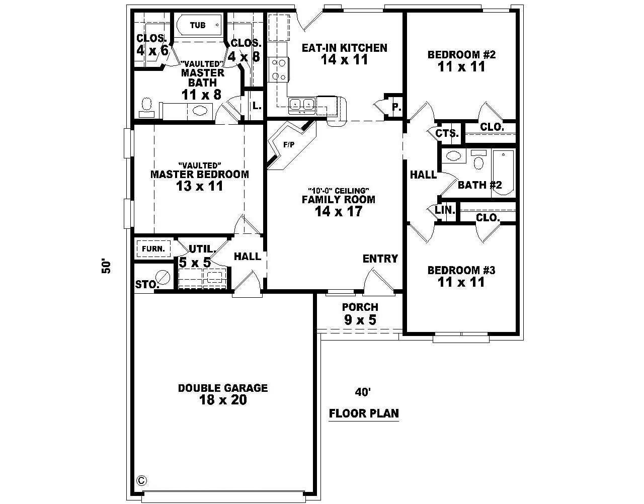 European House Plan - 94414 - 1st Floor Plan