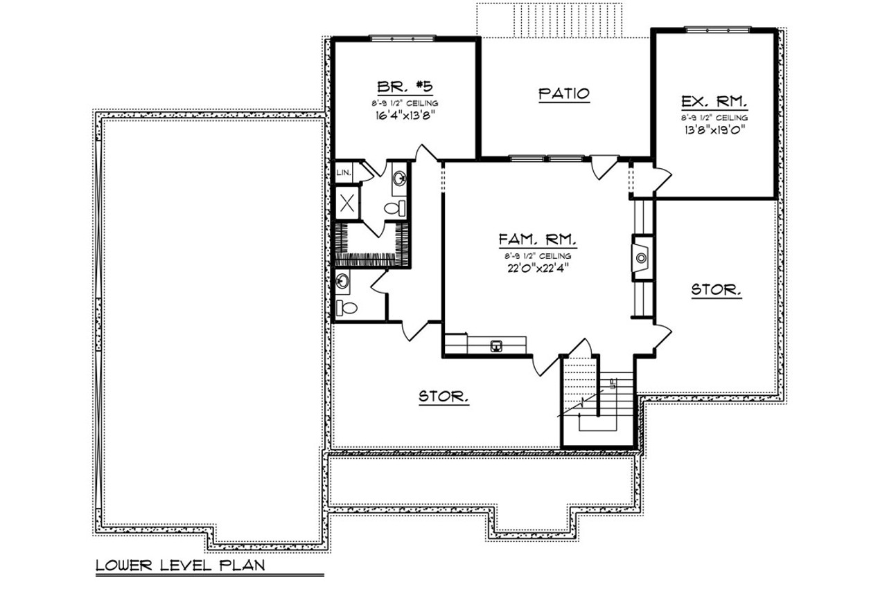 Craftsman House Plan - 94512 - Basement Floor Plan