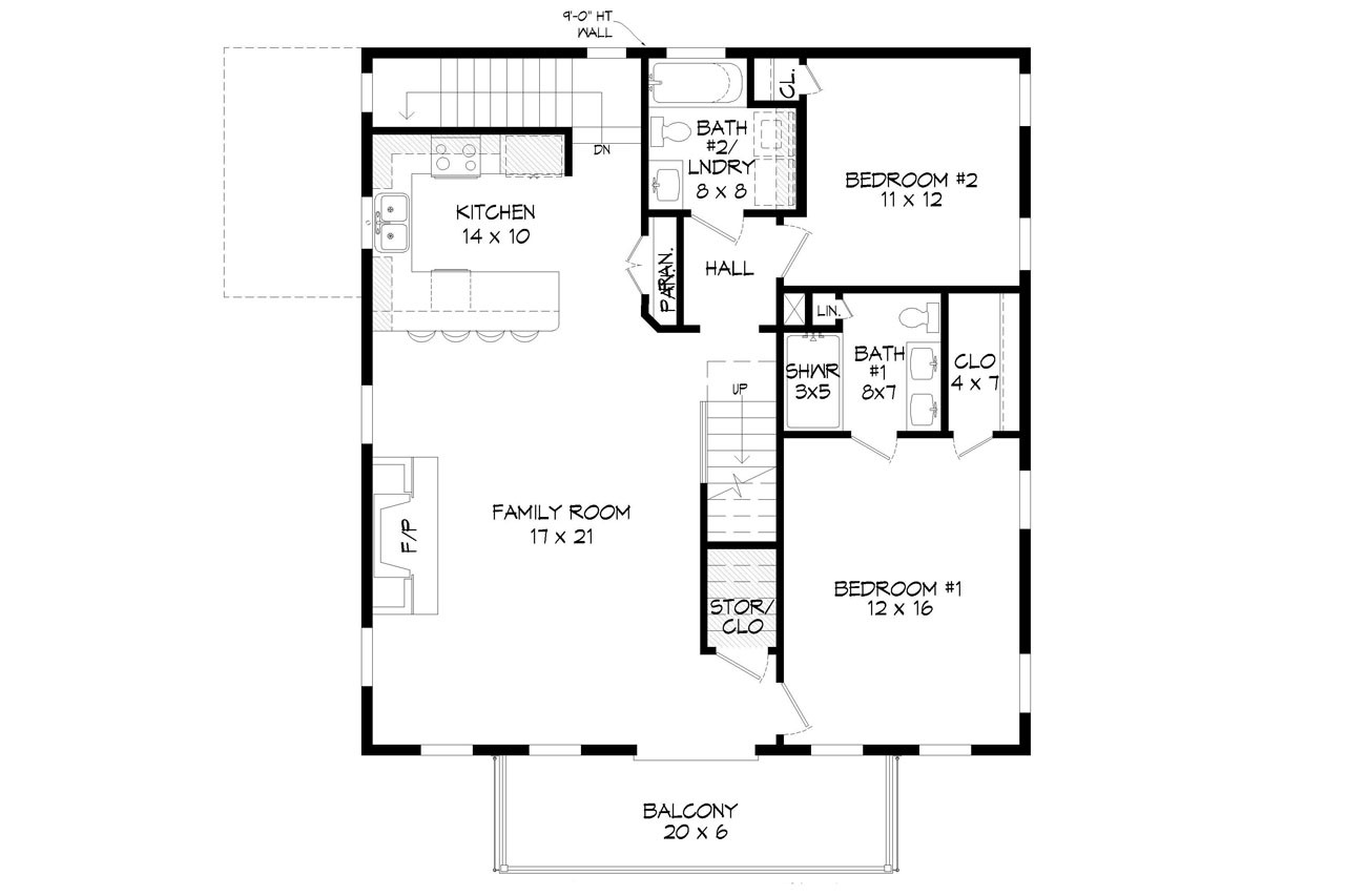 Secondary Image - Modern House Plan - Stonebridge 94656 - 2nd Floor Plan