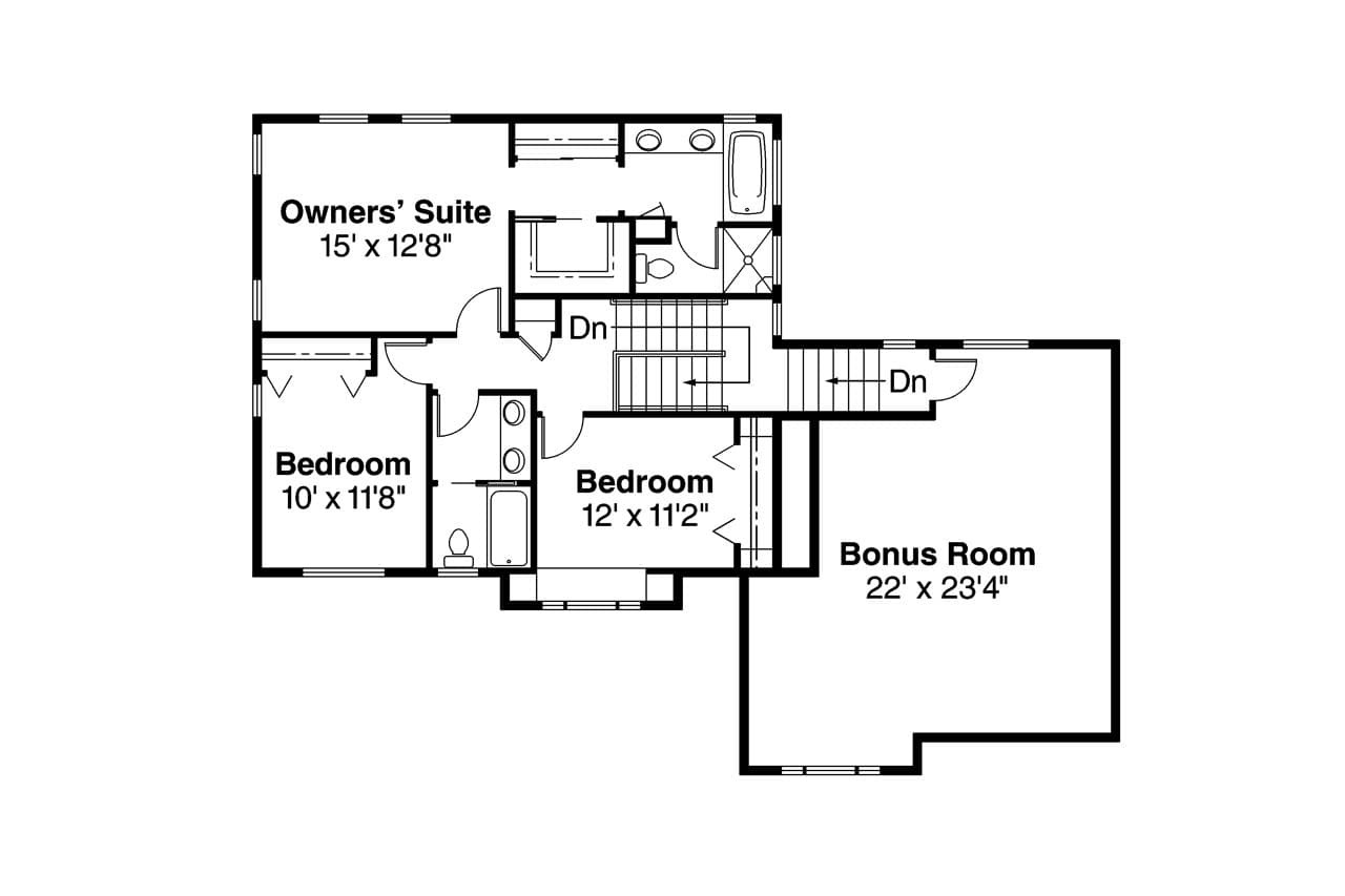 Secondary Image - Country House Plan - Arundel 94975 - 2nd Floor Plan