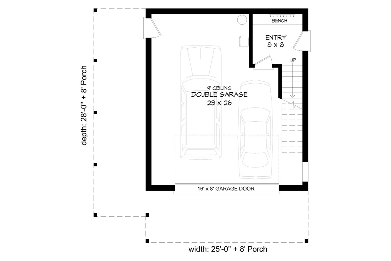 Contemporary House Plan - The Escape 95243 - 1st Floor Plan