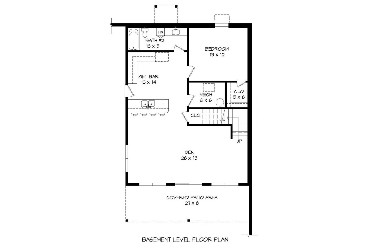 Secondary Image - Country House Plan - 95538 - Basement Floor Plan