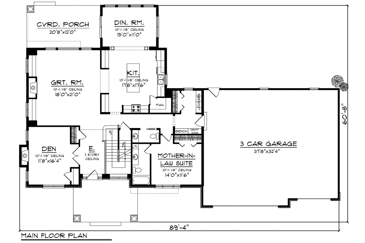 Traditional House Plan - 95760 - 1st Floor Plan