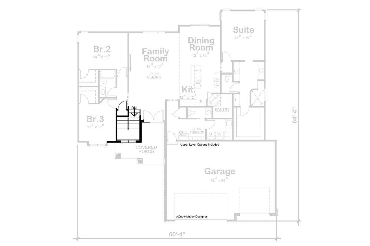 Modern House Plan - Cotter Modern 96851 - Optional Floor Plan