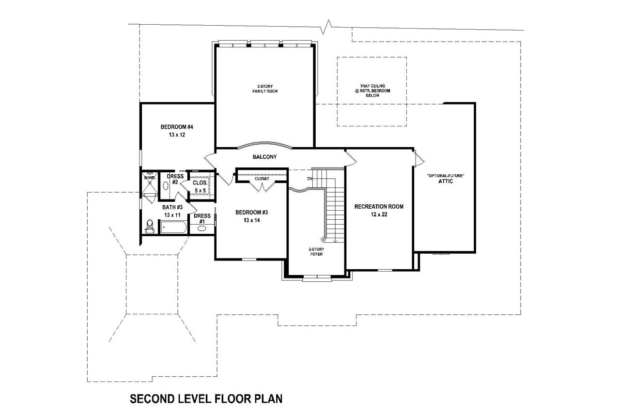 Secondary Image - Classic House Plan - 97092 - 2nd Floor Plan