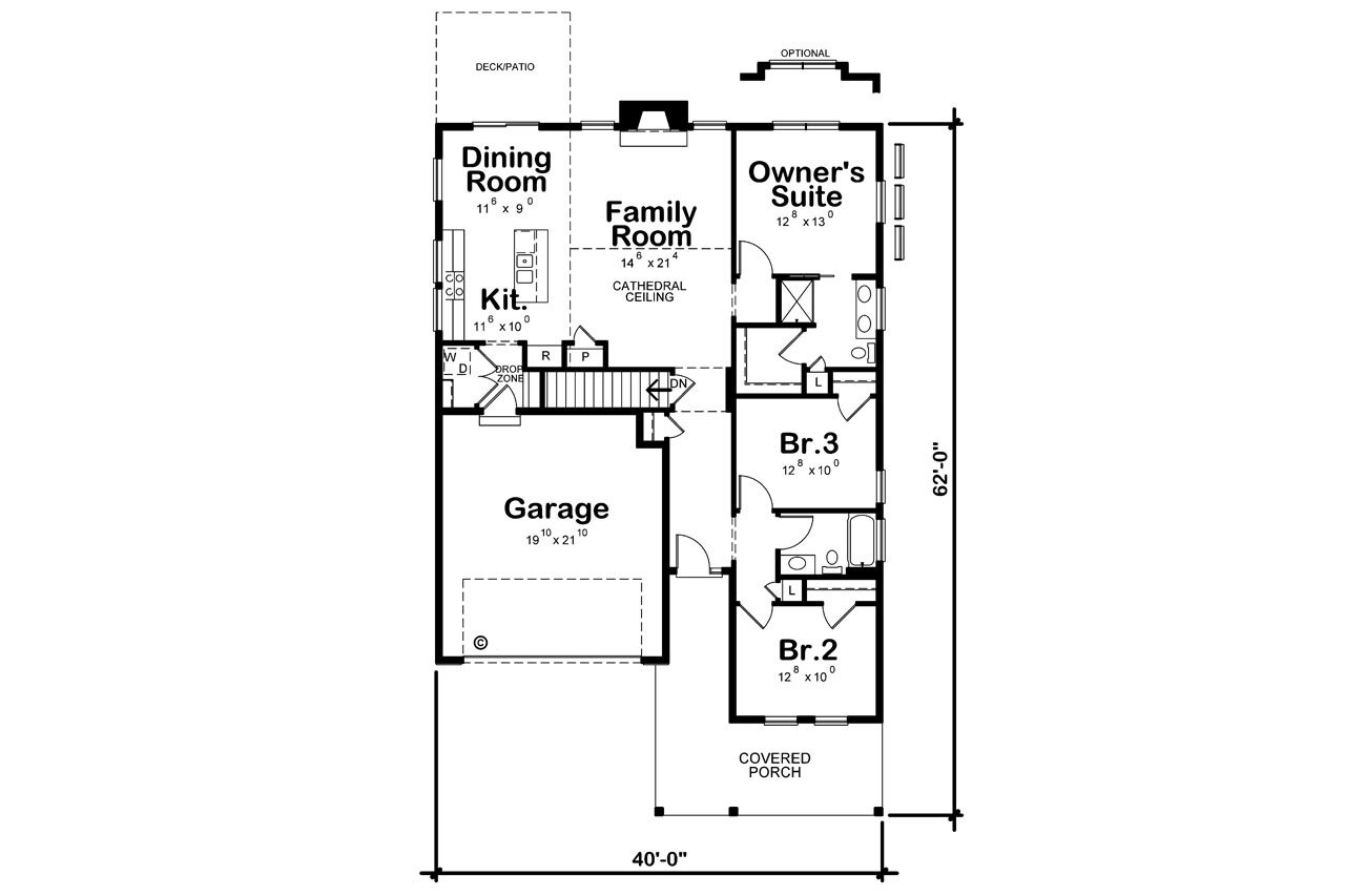 Farmhouse House Plan - Kendra Farm 97204 - 1st Floor Plan