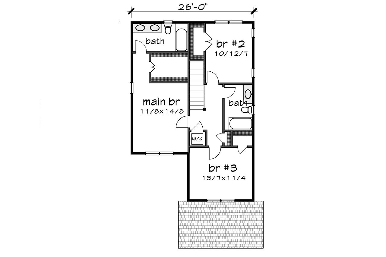 Farmhouse House Plan - 97460 - 2nd Floor Plan