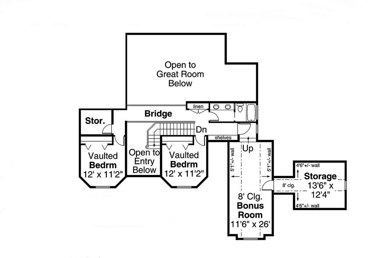 Secondary Image - Country House Plan - Loveland 97603 - 2nd Floor Plan