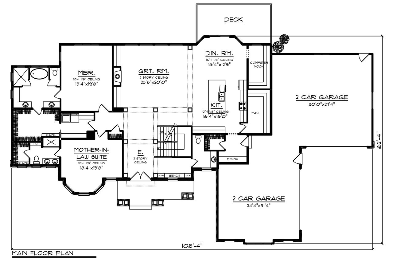 Craftsman House Plan - 97746 - 1st Floor Plan