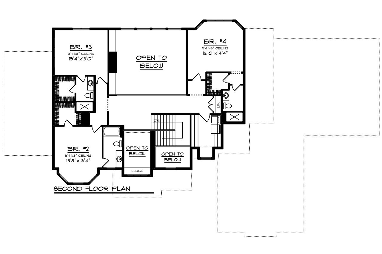 Secondary Image - Craftsman House Plan - 97746 - 2nd Floor Plan
