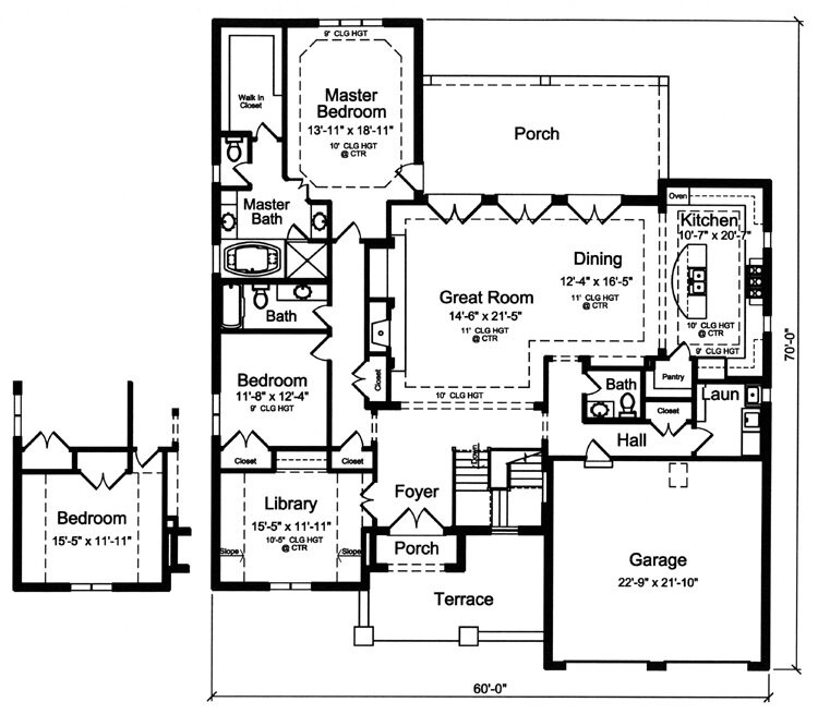 Traditional House Plan - Bethany 98063 - 1st Floor Plan