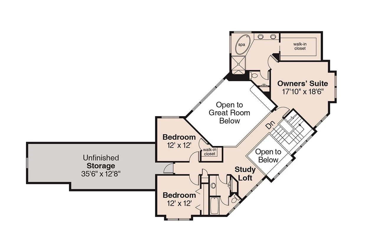 Craftsman House Plan - Rutherford 98090 - 2nd Floor Plan