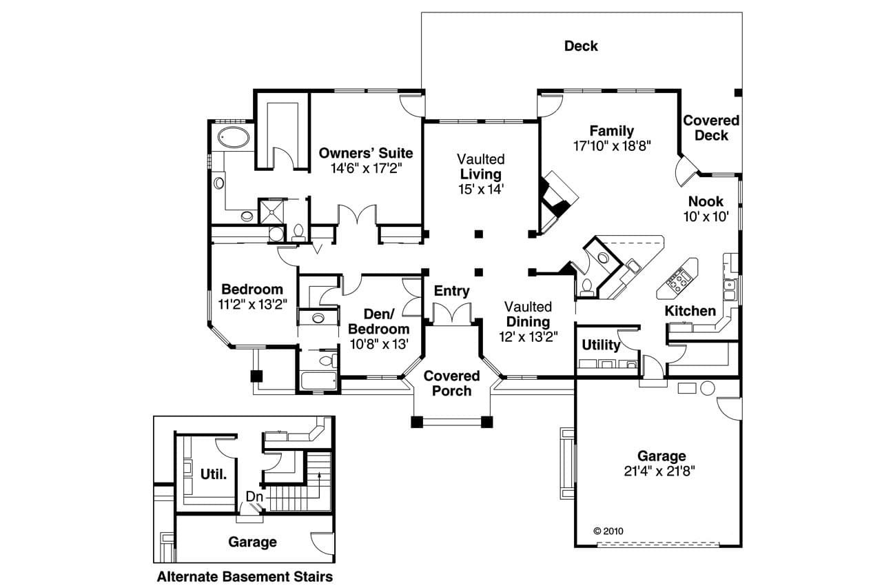 Ranch House Plan - Jamison 98316 - 1st Floor Plan