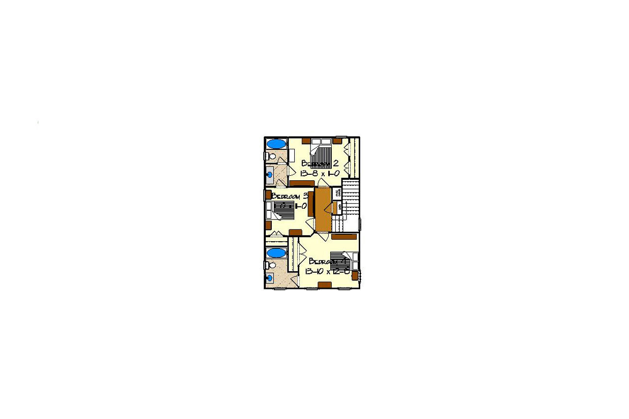 Colonial House Plan - Hollowell 98360 - 2nd Floor Plan