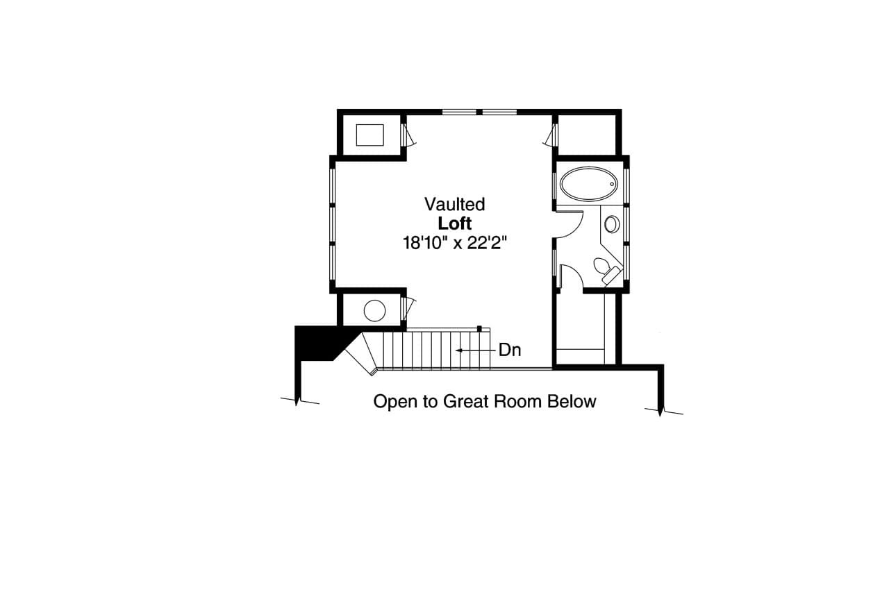 Secondary Image - Cottage House Plan - Arden 98473 - 2nd Floor Plan