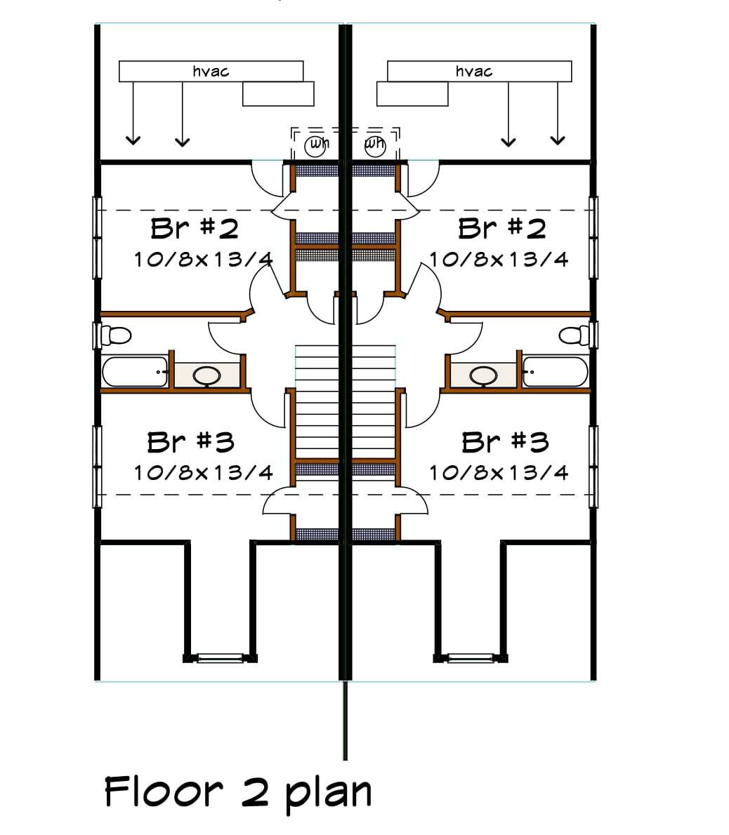 Secondary Image - Bungalow House Plan - 98901 - 2nd Floor Plan